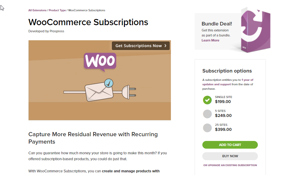 This is one of the most comprehensive options available right now to set up subscriptions