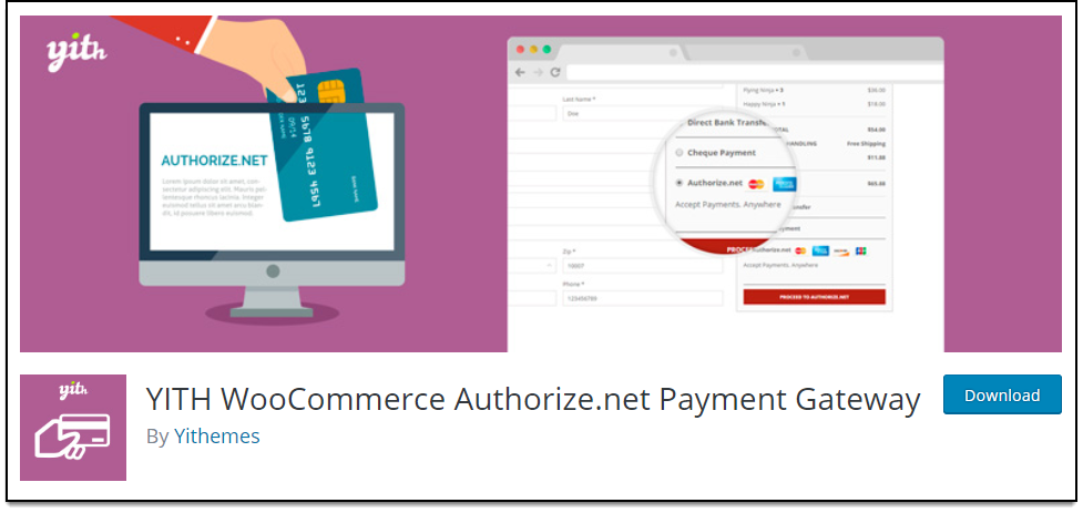 Top Free WooCommerce Authorize.Net Plugins | YITH WooCommerce Authorize.net Payment Gateway
