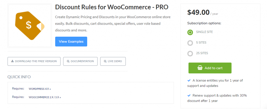 Flycart WooCommerce Dynamic Pricing plugin