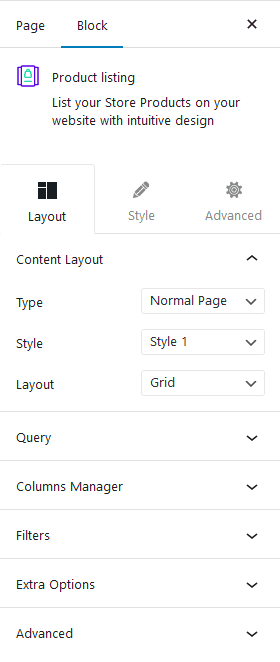 Content Layout