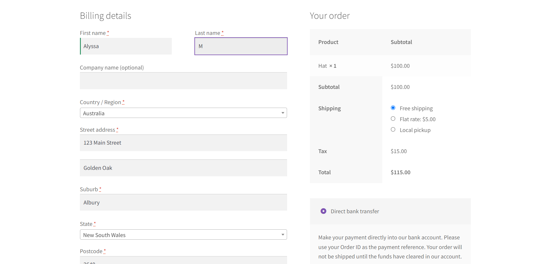WooCommerce shipping out of box