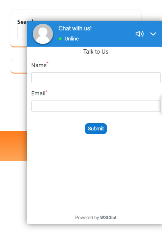 pre Chat form frontend